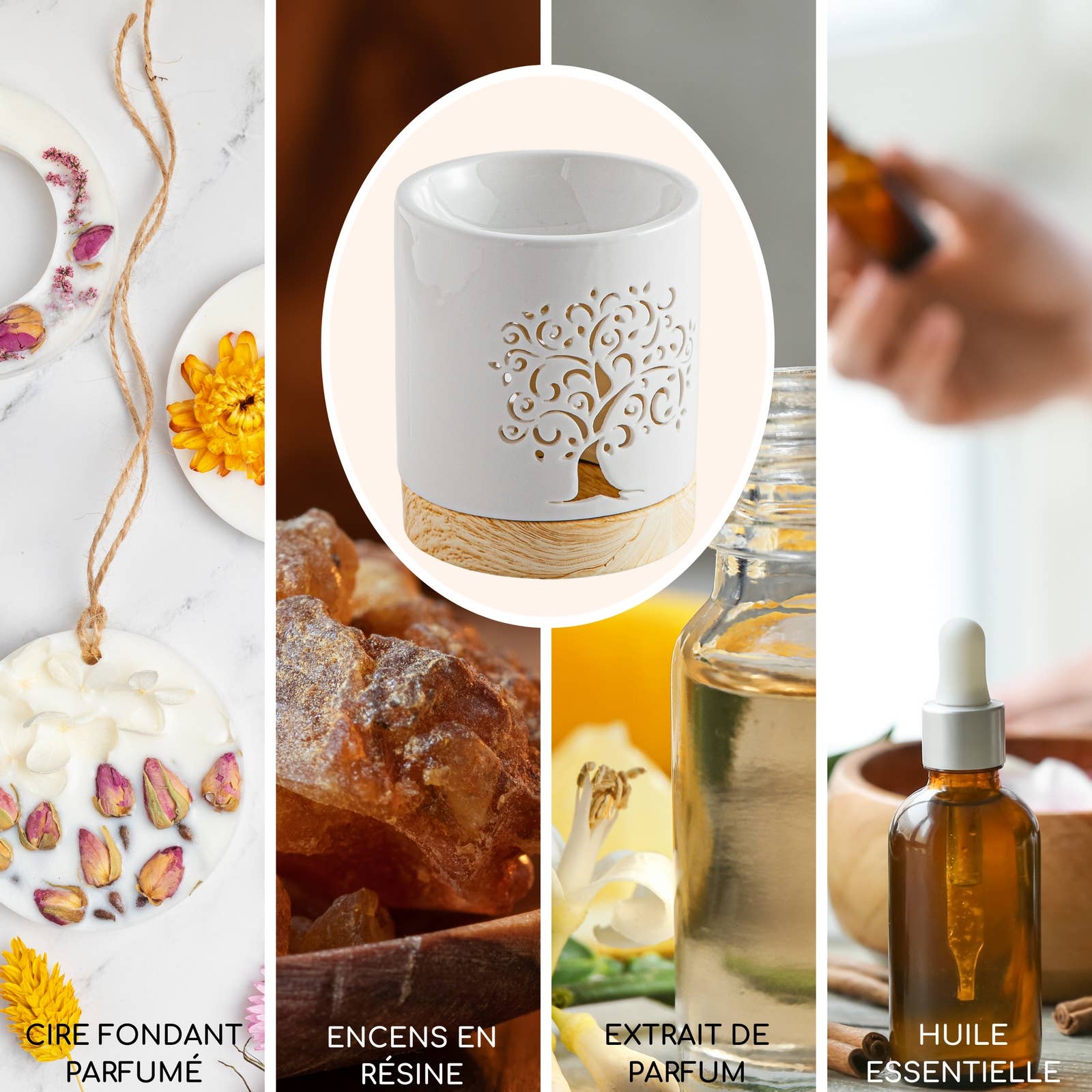 Livets træ duftlampe i keramik