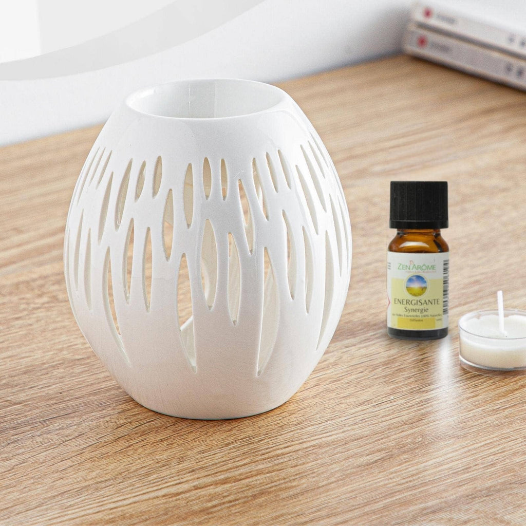 Ovali duftlampe i keramik