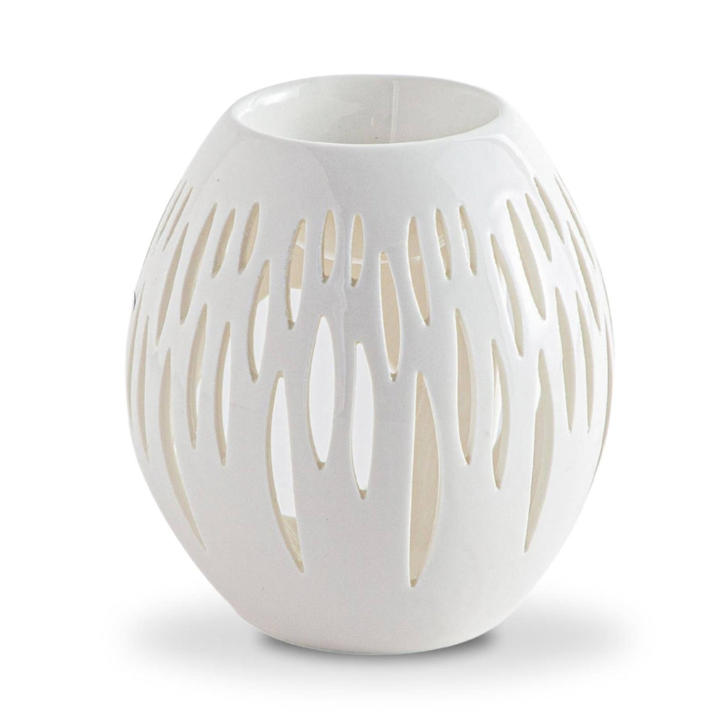 Ovali duftlampe i keramik