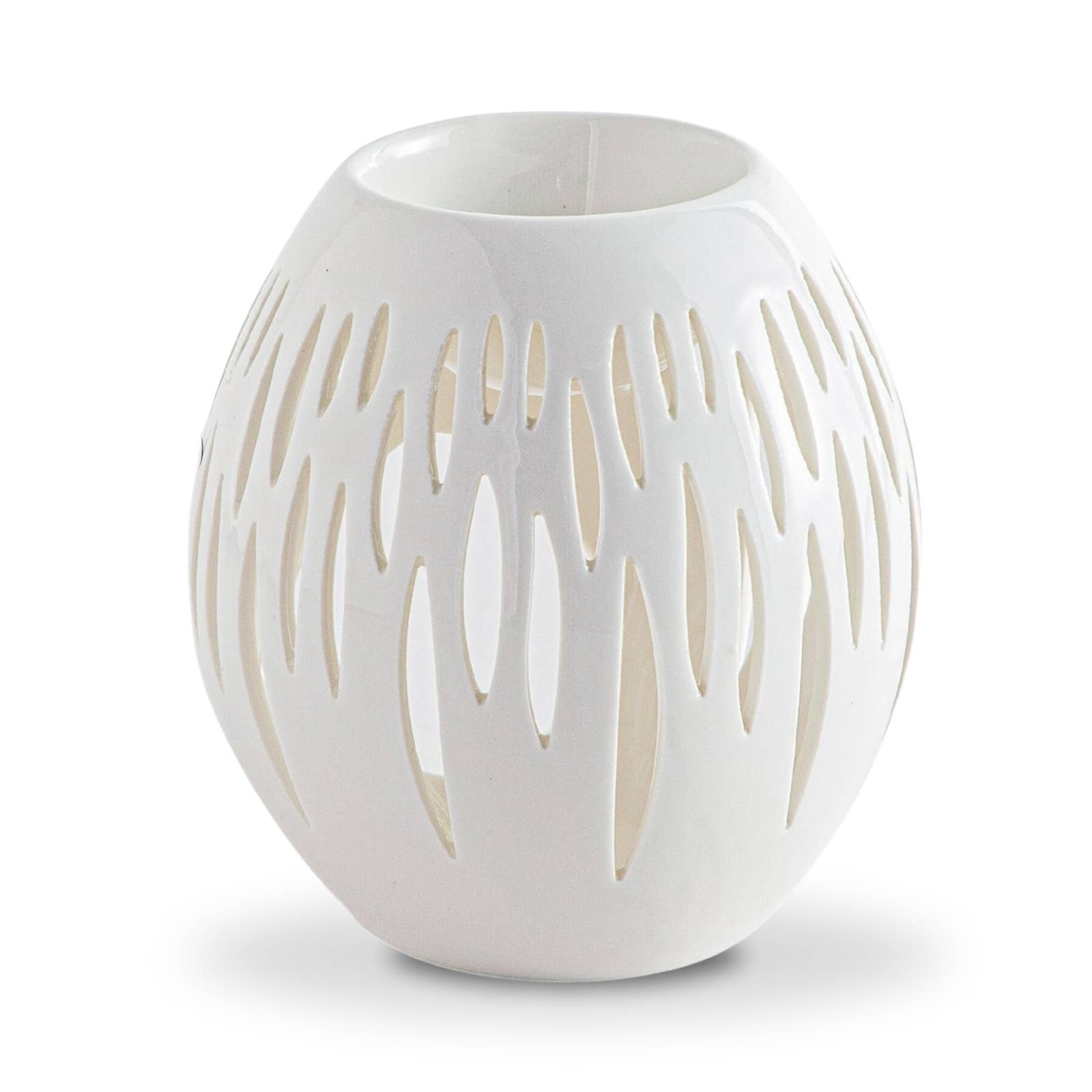 Ovali duftlampe i keramik