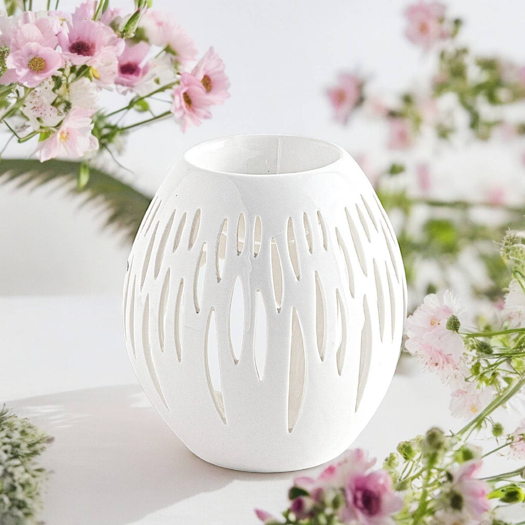 Ovali duftlampe i keramik