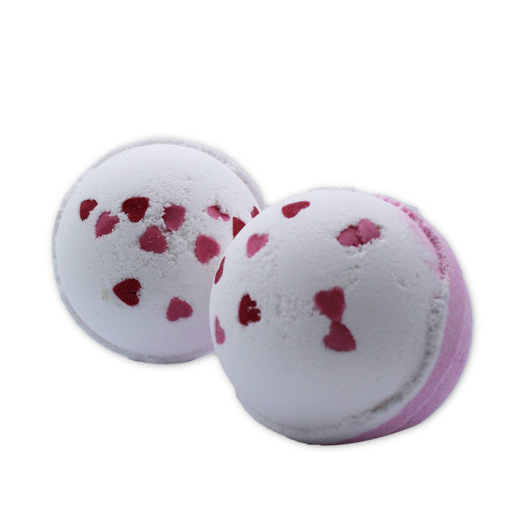 Kæmpe Love Hearts badebombe med vilde blomster 180g
