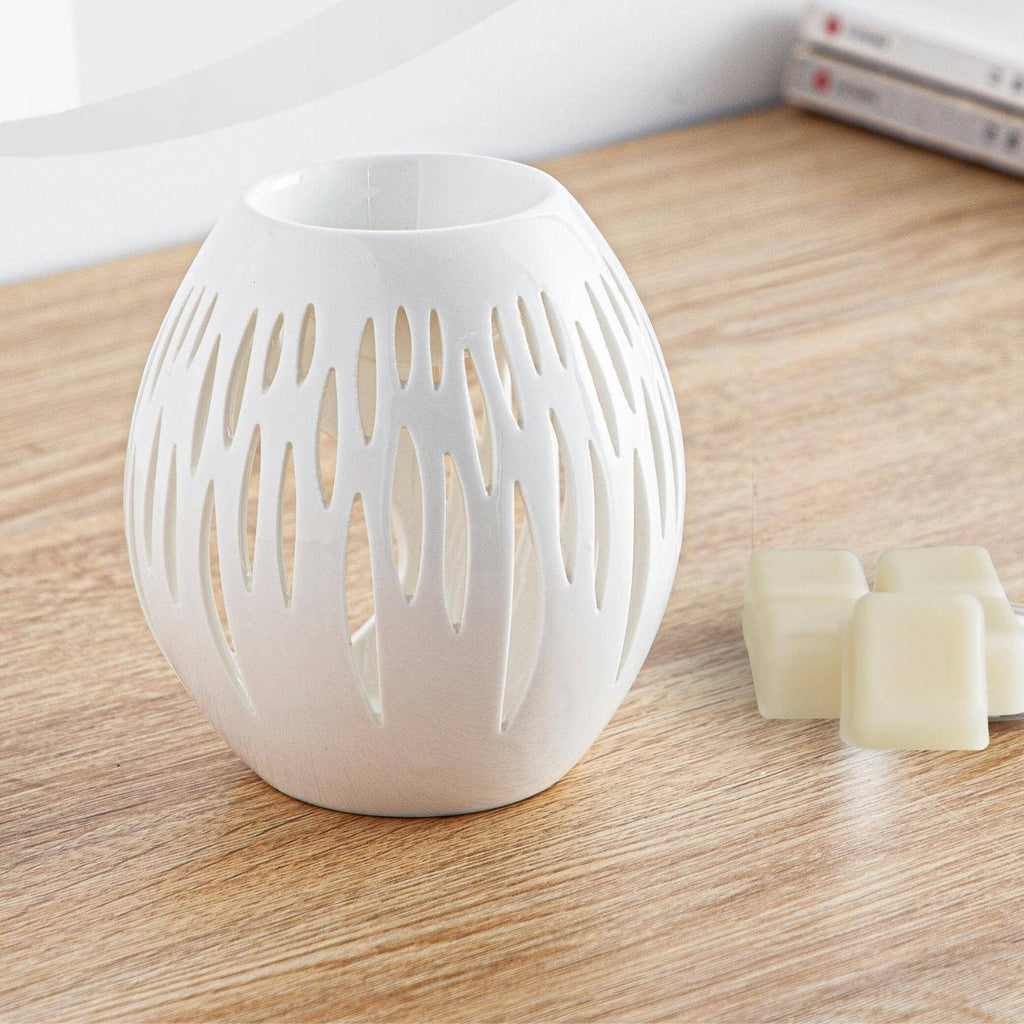 Ovali duftlampe i keramik