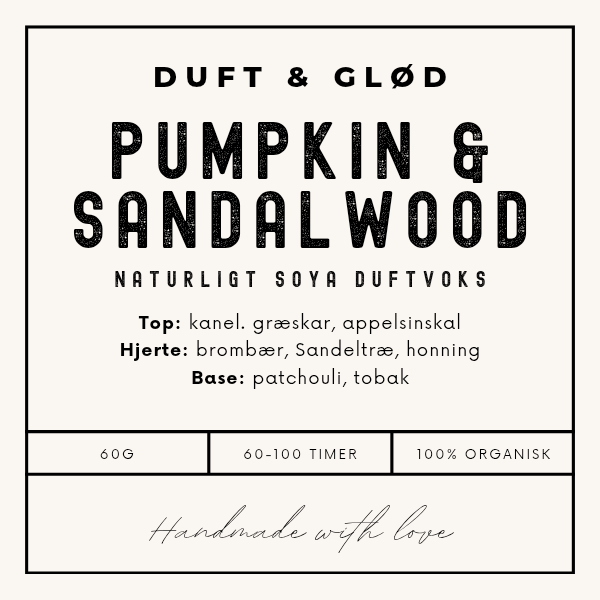Pumpkin sandelwood duftvoks