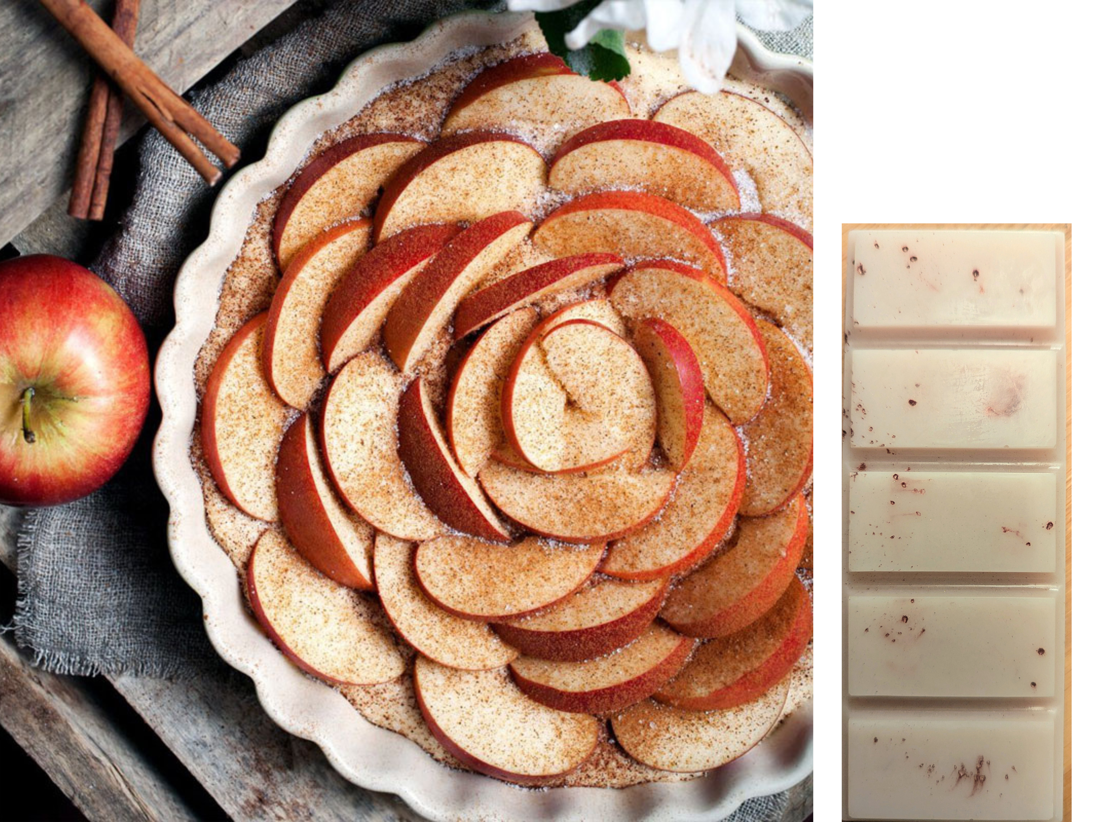 Vanilje, æble og kanel duftvoks snapbar